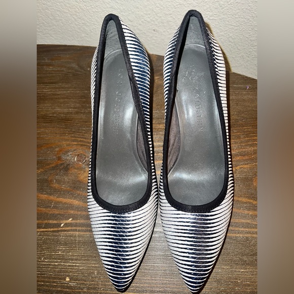 Zebra Lori Goldstein Women's Heels Shoe Size 8 M 38 Black White - Picture 6 of 6